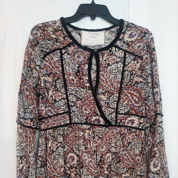 California Moon Rise Boho flare sleeves Dress. Size S/P - Picture 4 of 10